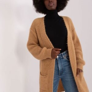 Sweter Kardigan Model DHJ-SW-1009.09P Camel - Italy Moda