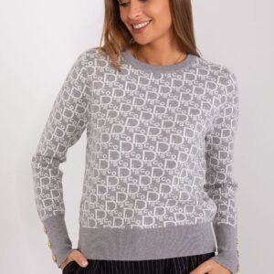 Sweter Damski Model AT-SW-2342.46P Grey - AT