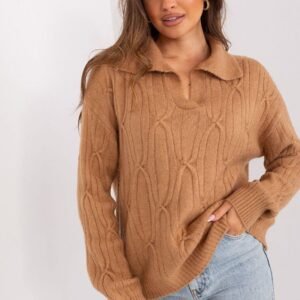 Sweter Damski Model AT-SW-2349-2.27 Camel - AT