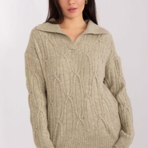 Sweter Damski Model AT-SW-2349-2.27 Khaki - AT