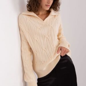 Sweter Damski Model AT-SW-2349-2.27 Light Beige - AT