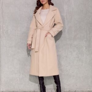 Płaszcz Damski Model Vivienne BEZ PLA0039 Beige - Roco Fashion