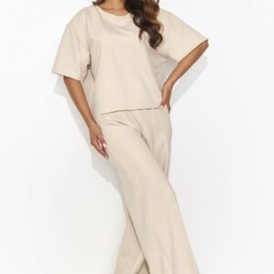 Spodnie Komplet Model NU475 Light Beige - Numinou