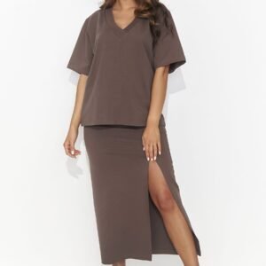 Spódnica Komplet Model NU468 Czekolada - Numinou