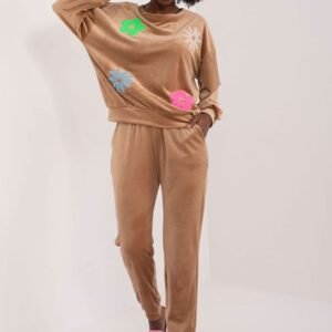 Spodnie Komplet Model DHJ-KMPL-8655.05 Dark Beige - Italy Moda