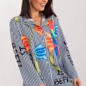 Koszula Damska Model DHJ-KS-18850-1.99 White/Navy - Italy Moda