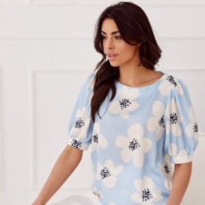 Bluzka Model Jenna BLU0179 Y23 Blue - Roco Fashion