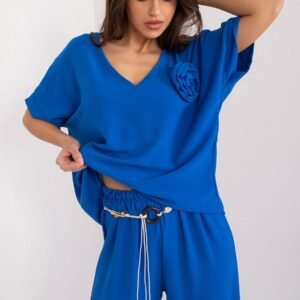 Bluzka Model DHJ-BZ-8368.02 Cobalt - Italy Moda