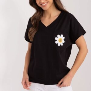 Bluzka Model RV-BZ-9626.28 Black - Rue Paris