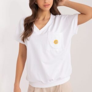 Bluzka Model RV-BZ-9626.28 White - Rue Paris