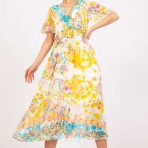 Sukienka Model DHJ-SK-15967-1.01P White/Yellow - Italy Moda