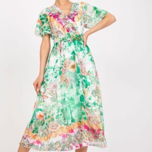 Sukienka Model DHJ-SK-15967-1.01P White/Green - Italy Moda