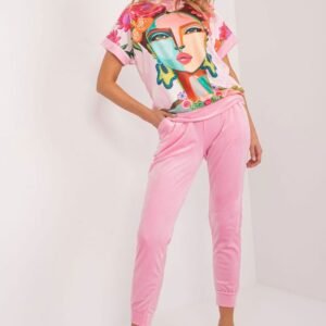 Spodnie Komplet Model DHJ-KMPL-8899-2.53 Light Pink - Rue Paris