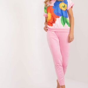 Spodnie Komplet Model DHJ-KMPL-8899-1.04 Light Pink - Rue Paris