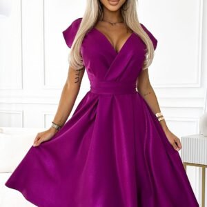 Sukienka Model Scarlett 348-8 Fuksja Brokat - Numoco