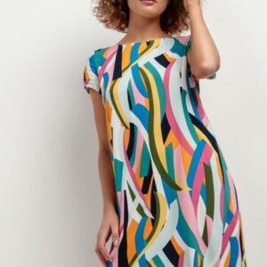 Sukienka Model T409 Kolorowa fala - Tessita