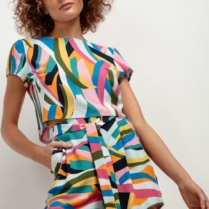 Szorty Damskie Model T411 Kolorowa fala - Tessita