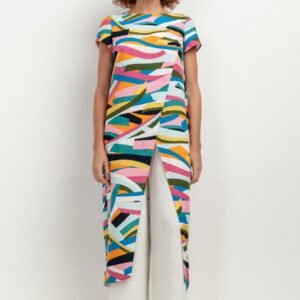 Tunika Model T410 Kolorowa fala - Tessita