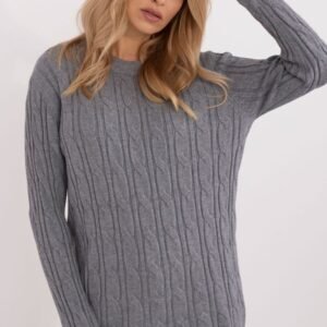 Sweter Damski Model AT-SW-2343.88 Dark Grey - AT