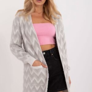 Sweter Kardigan Model AT-SW-2340-A.00 Grey - AT