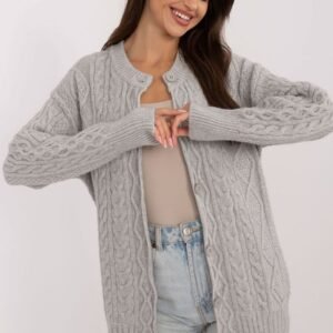 Sweter Damski Model AT-SW-23525.21 Grey - AT