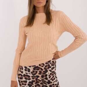 Sweter Damski Model AT-SW-2338-2.00 Camel - AT