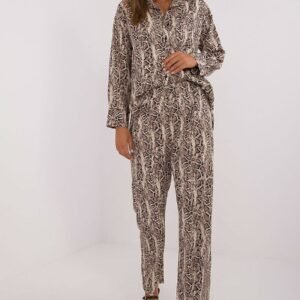 Spodnie Komplet Model DHJ-KMPL-19588-1.89 Black/Beige - Italy Moda