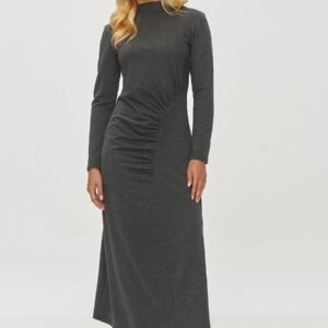 Sukienka Model M847 Grafit Melange - Makadamia