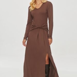 Sukienka Model M838 Czekolada - Makadamia