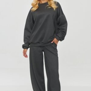 Spodnie Komplet Model M856 Grafit Melange - Makadamia