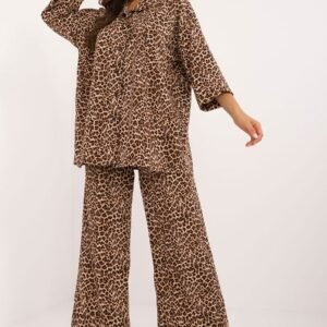 Spodnie Komplet Model DHJ-KMPL-19589-5.54 Black/Beige - Italy Moda