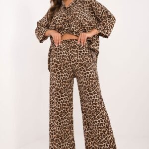 Spodnie Komplet Model DHJ-KMPL-19589-3.66 Black/Beige - Italy Moda