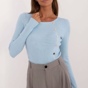 Sweter Damski Model AT-SW-2332-2.62 Light Blue - AT