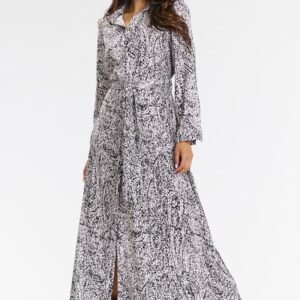 Sukienka Model A665 Black/White Pattern - awama