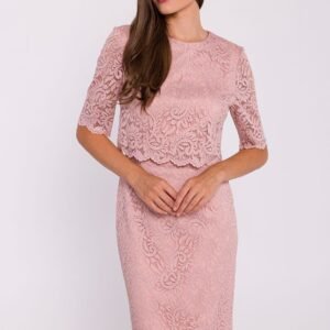 Sukienka Model S379 Powder Pink - Stylove