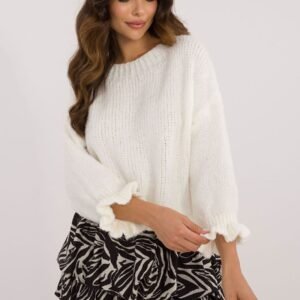 Sweter Damski Model MI-SW-2912.10X Ecru - Italy Moda