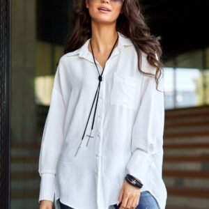 Koszula Damska Model Elisa EKR BLU0192 Ecru - Roco Fashion