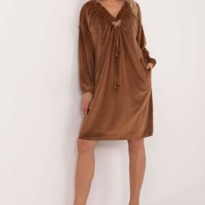 Sukienka Model DHJ-SK-19890.86P Light Brown - Italy Moda