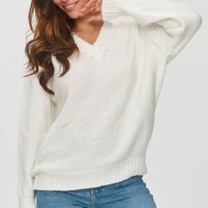 Sweter Damski Model S152 Śmietanka - Makadamia