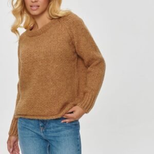 Sweter Damski Model S150 Camel - Makadamia