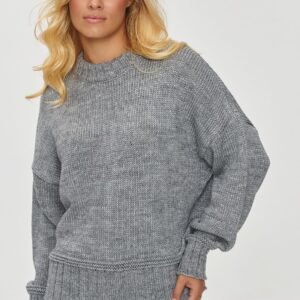 Sweter Damski Model S151 Grey Melange - Makadamia