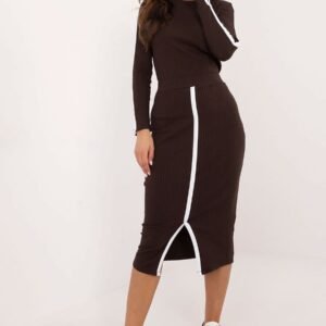 Spódnica Komplet Model RV-KMPL-A-182.01X Dark Brown - Relevance