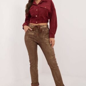 Spodnie Damskie Model DHJ-SP-21258.32 Brown - Italy Moda