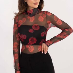 Bluzka Model DHJ-BZ-18275-2.61 Black/Red - Italy Moda