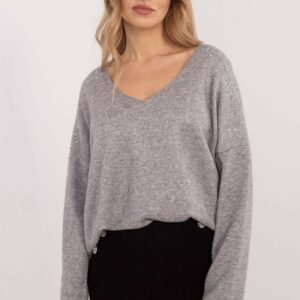 Sweter Damski Model DHJ-SW-17690.21 Grey - Italy Moda