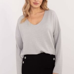 Sweter Damski Model DHJ-BZ-19238.26 Light Grey - Italy Moda