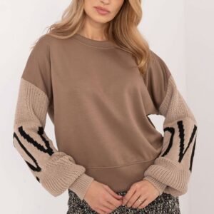 Bluza Damska Model MI-BL-M5975.26P Dark Beige - Italy Moda