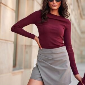 Spodnie Spódnicospodnie Model Selene SZJ SPN0006 Light Grey - Roco Fashion