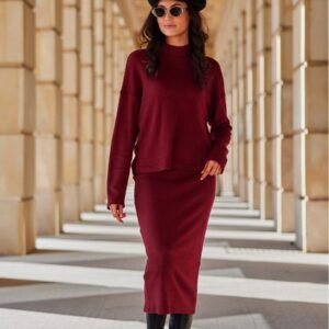 Bluzka Model Lydia BOR BLU0168 Bordo - Roco Fashion