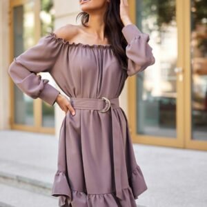 Sukienka Model Chiara CAP SUK0499 Cappuccino - Roco Fashion